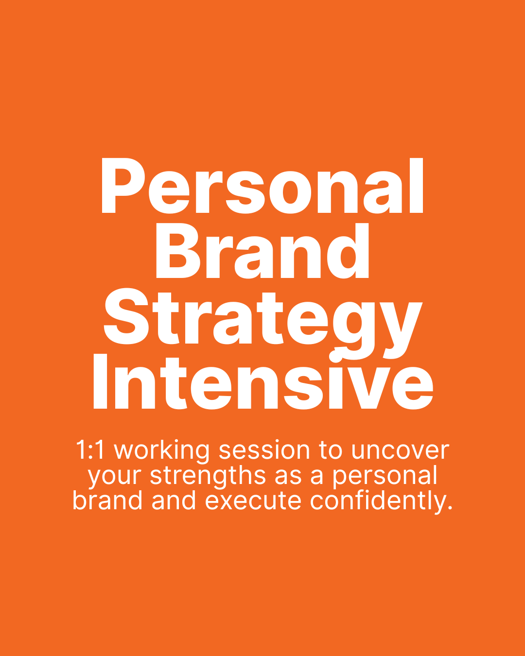 Personal Brand Strategy Intensive